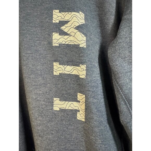 MIT 47 Medium Hoodie Blue With Zipper Pockets & Thumb Holes Made In Peru - Picture 4 of 10